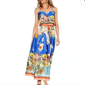 ANTONIO MELANI Women's Vibrant Ocean Maxi Skirt